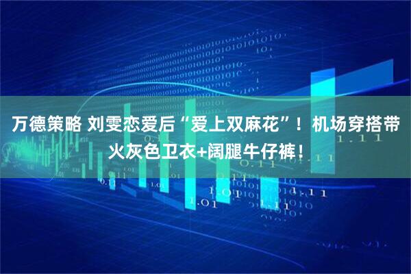 万德策略 刘雯恋爱后“爱上双麻花”!机场穿搭带火灰色卫衣+阔腿牛仔裤!