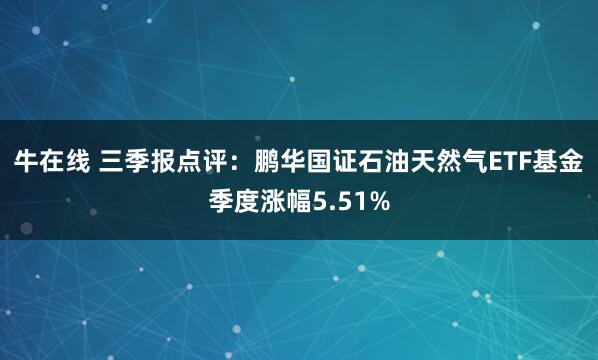 牛在线 三季报点评:鹏华国证石油天然气ETF基金季度涨幅5.51%
